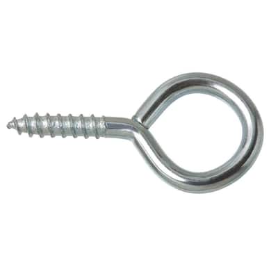 100x 12mm (1/2”) Zinc-Plated Eye Hook Screws – Round Circle-Style