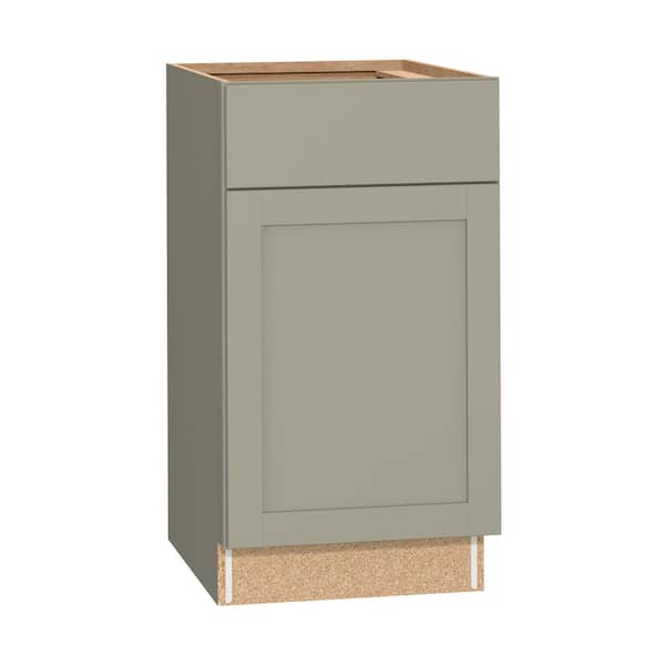 Westfield Dusk Gray Shaker Stock Assembled Base Kitchen Cabinet (18 in. W x 23.75 in. D x 35 in. H)