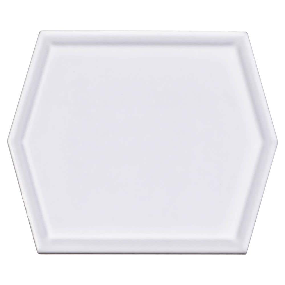 Chantelle Tyrol 5 in. x 6 in. Glossy Hexagon Ceramic Wall Tile (4.46 sq. ft