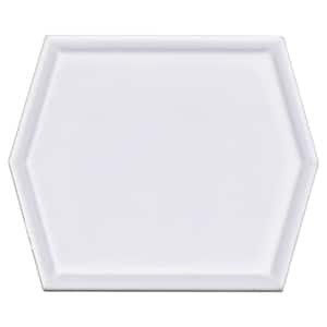 Chantelle Tyrol 5 in. x 6 in. Glossy Hexagon Ceramic Wall Tile Sample