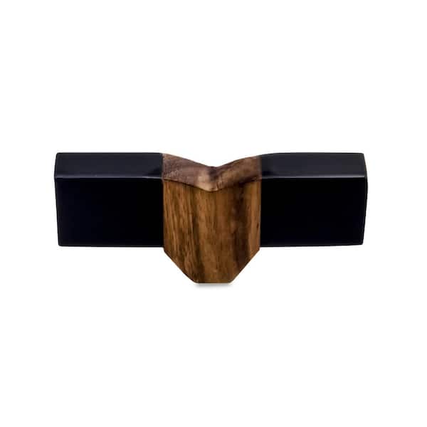Mascot Hardware 2-3/4 in. (70 mm) Toggle Black and Light Brown Cabinet Knob
