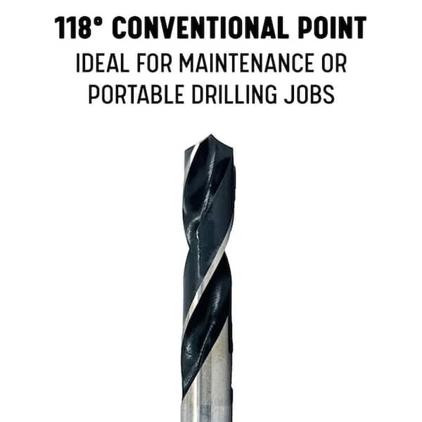 Uxcell 1/2" Reduced Shank Drill Bit – 23mm HSS 6542, Black Nitride Coated, For Stainless Steel, Alloy, Metal & Plastic
