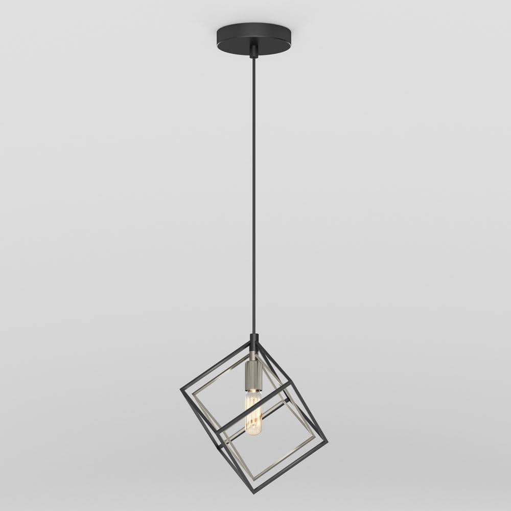 Imperium Black and Chrome Steel Mini Pendant Light Fixture