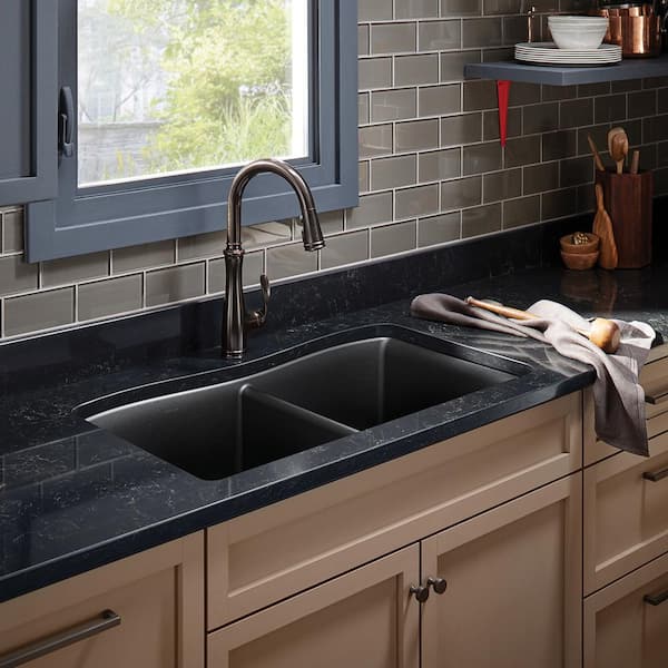 KitchenAid Soap Dispensing Sink Scrub Brush, Color: Onyx Black