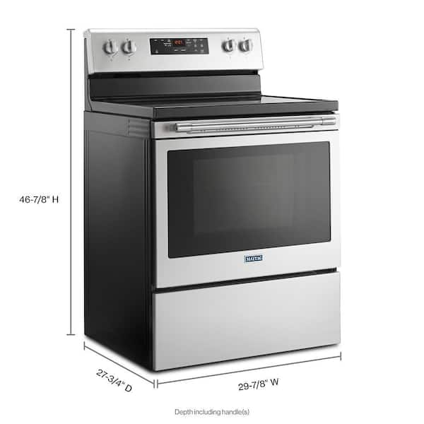 Maytag MER8800FZ 30-Inch Wide Electric Range With True Convection And Power  Preheat - 6.4 Cu. Ft., Furniture and ApplianceMart