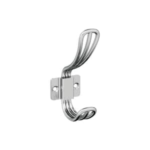Vinland 4-11/16 in. L Chrome Double Prong Wall Hook