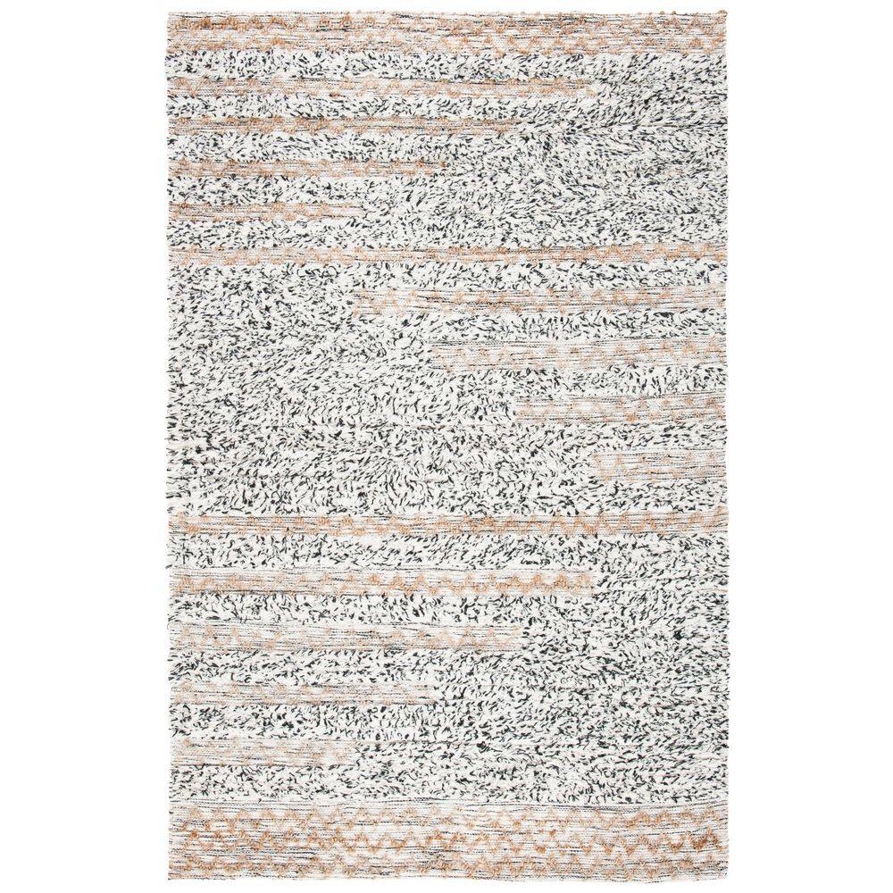 Natura 8 ft. x 10 ft. Ivory/Black Chevron Flokati Area Rug price history on PriceWatchPro