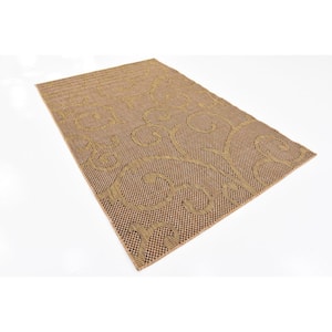 Outdoor Vine Light Brown 5' 0 x 8' 0 Area Rug