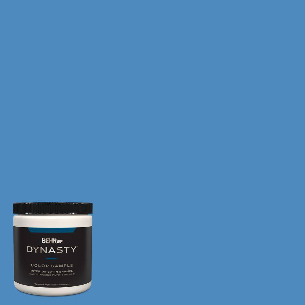 BEHR DYNASTY 8 oz. #P520-5 Boat House One-Coat Hide Satin Enamel Stain ...