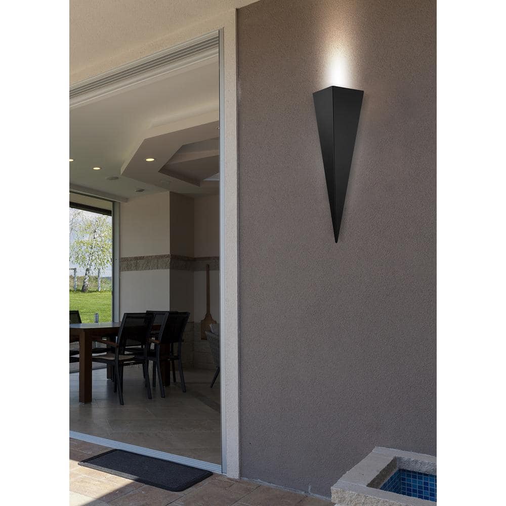 Trigo Matte Black Dimmable Direct Wired Wall Sconce