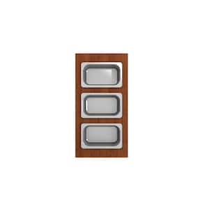 17.13 in. Prep Board Set for Workstation Sinks with 3 Rectangular Stainless Steel Bowls
