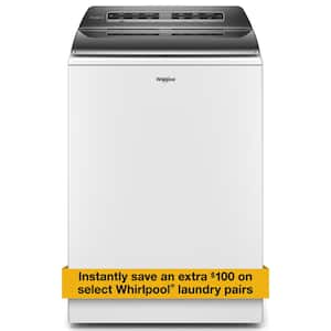 5.2 - 5.3 cu. ft. Smart Top Load Washing Machine in White with 2 in 1 Removable Agitator, ENERGY STAR