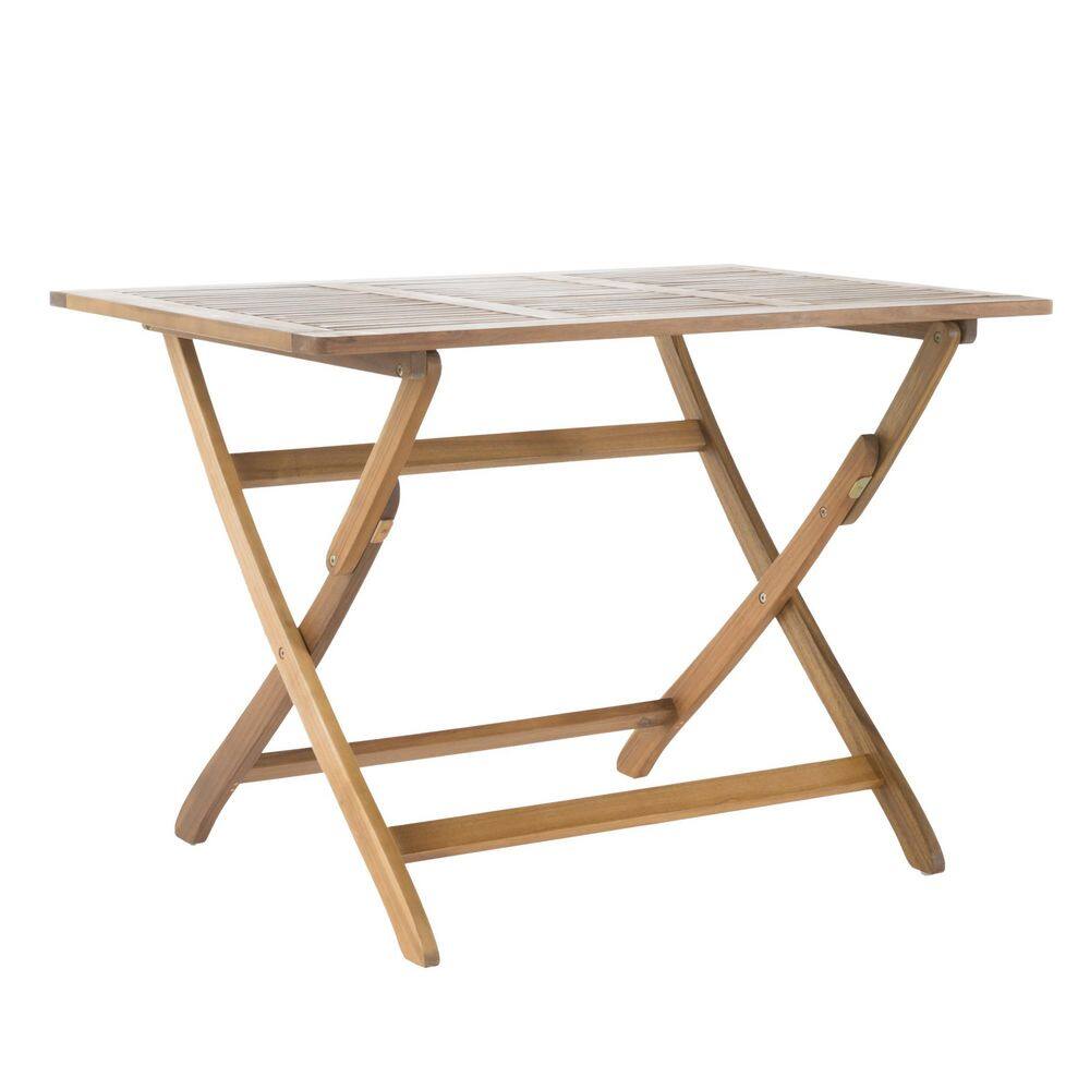 Avex Natural Rectangular Acacia Wood 30 in. H Outdoor Dining Table