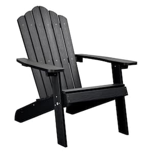 Aspen Black Outdoor Classic Recycled Plastic Adirondack Chair