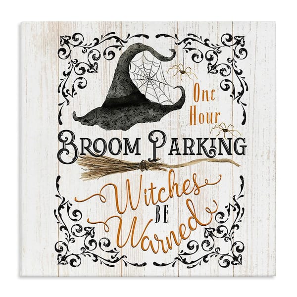 Stupell Industries Rustic Broom Parking byDeane Beesley 1 Piece Unframed Graphic Print Typography Poster Art Print 17 in. x 17 in.