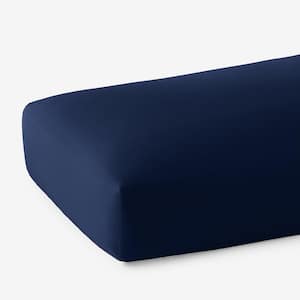 Legends Hotel Supima Cotton Percale Extra Deep Navy Queen Fitted Sheet