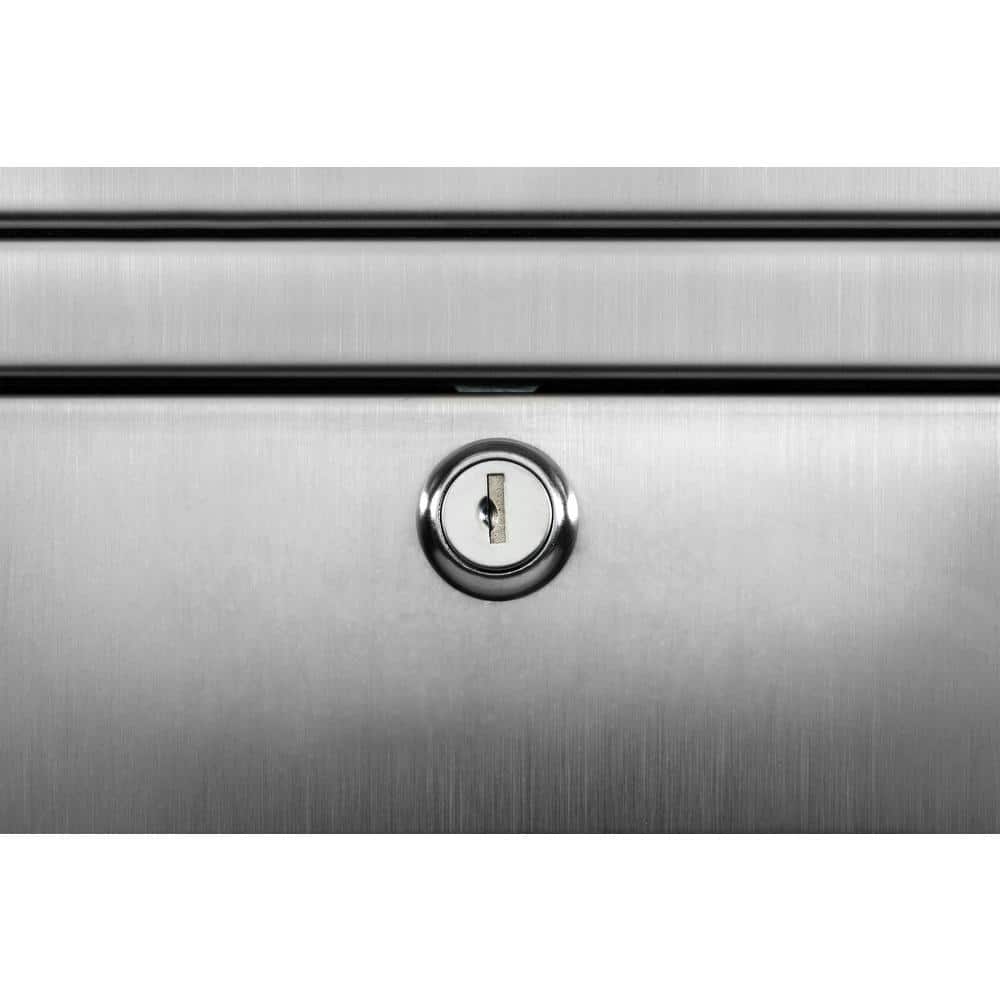 Maya Stainless Steel Lockable Wall Mount Mailbox, Medium