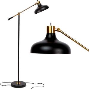 Wyatt 60 in. Black LED Floor Lamp with Adjustable Arm