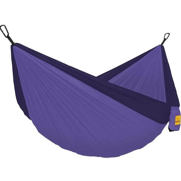 ITOPFOX 9 ft. Portable Nylon Camping Hammock for Camping Essentials, Hiking and Travel in Purple And Dark Purple