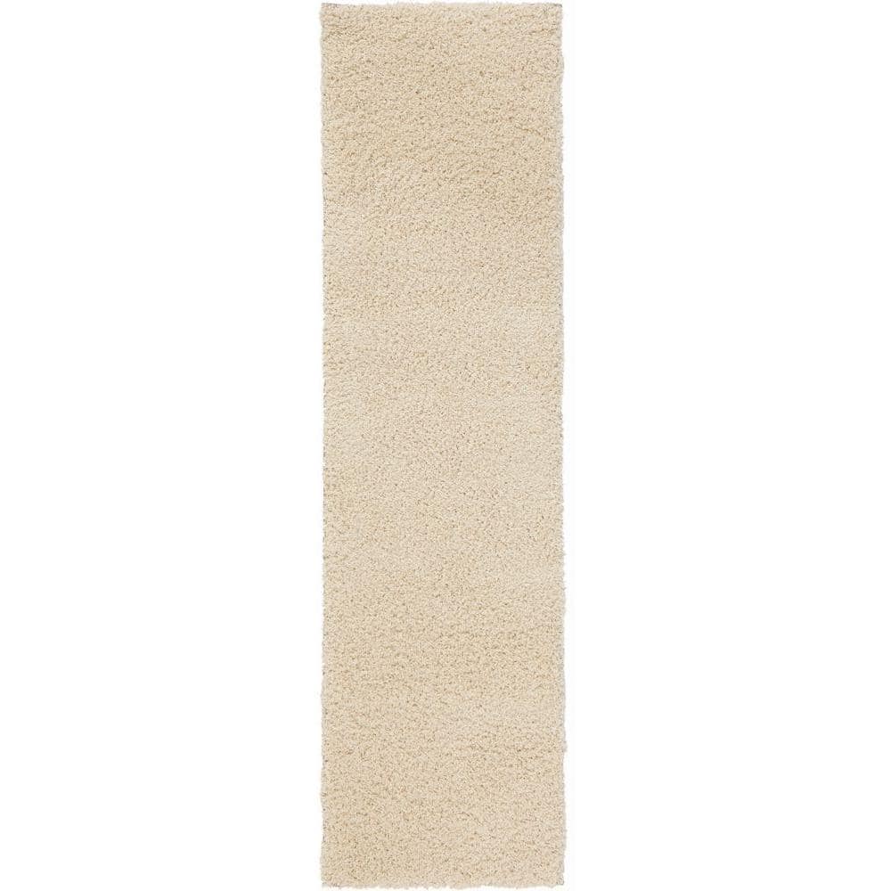 Shaggy Cream 2 ft. x 7 ft. Runner Rug