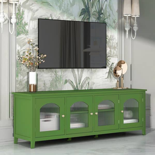 Unbranded Green TV Stand Fits TV's up to 50 to 70 in. Entertainment CenterTV stand