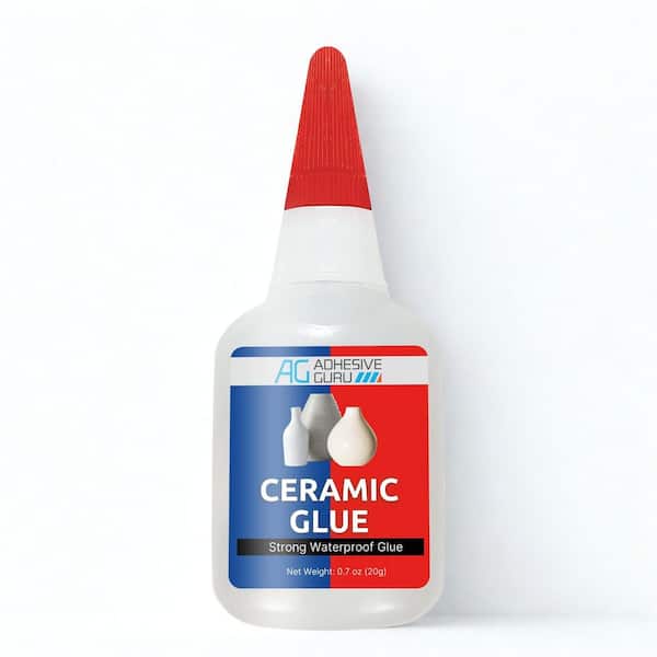 AG Ceramic Glue 0.7 oz. (1-Pack) CA Adhesive for Porcelain, Pottery & Figurines-Fast-Drying, Strong Bond, Clear Finish