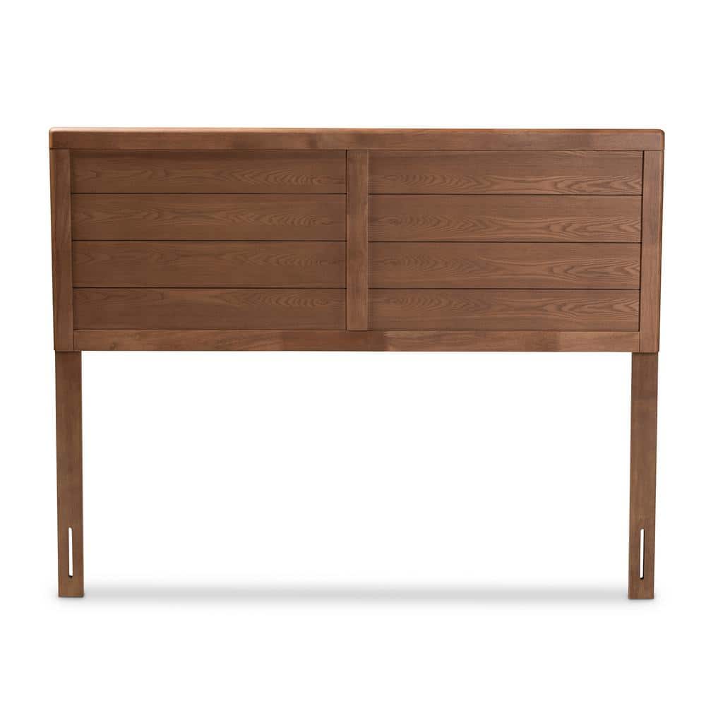 Seren Walnut Brown Full Upholstered Wood Headboard