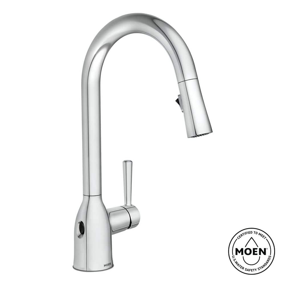 MOEN Adler Touchless Single-Handle Pull-Down Sprayer Kitchen Faucet with MotionSense Wave and ...