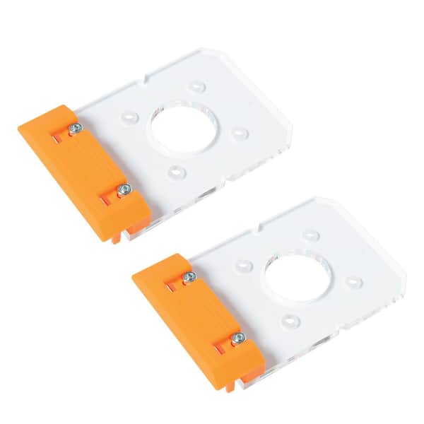 Router Guide Rail Adapter for Milwaukee M18 Fixed Base Trim Routers, Fits Makita/WEN/Triton/Ridgid Guide Rails, 2PK