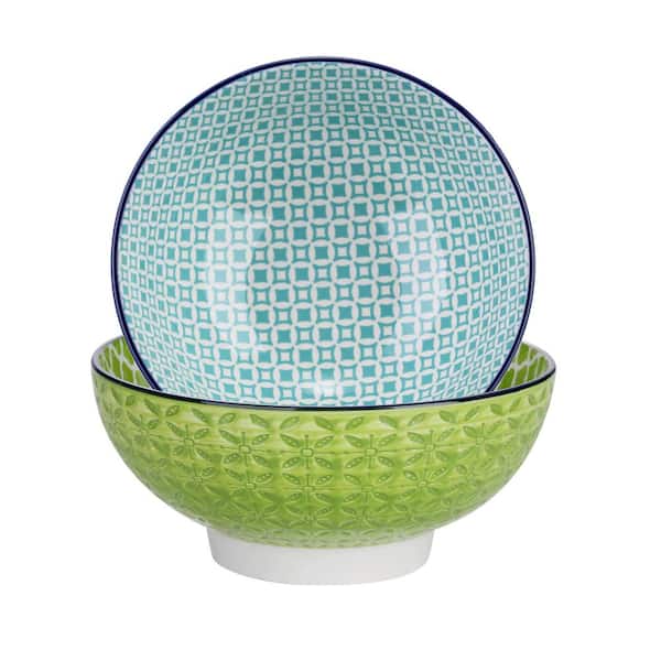 41 fl. oz. 2-Colours Porcelain Serving Soup/Fruit/Noodle Bowls