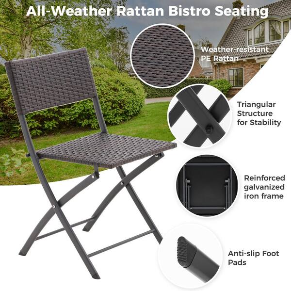 Foldable rattan 2025 garden furniture