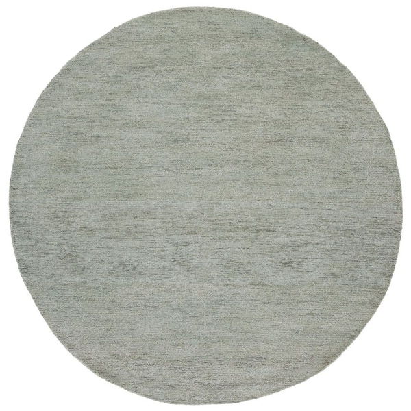 Metro Green 6 ft. x 6 ft. Gradient Striped Round Area Rug