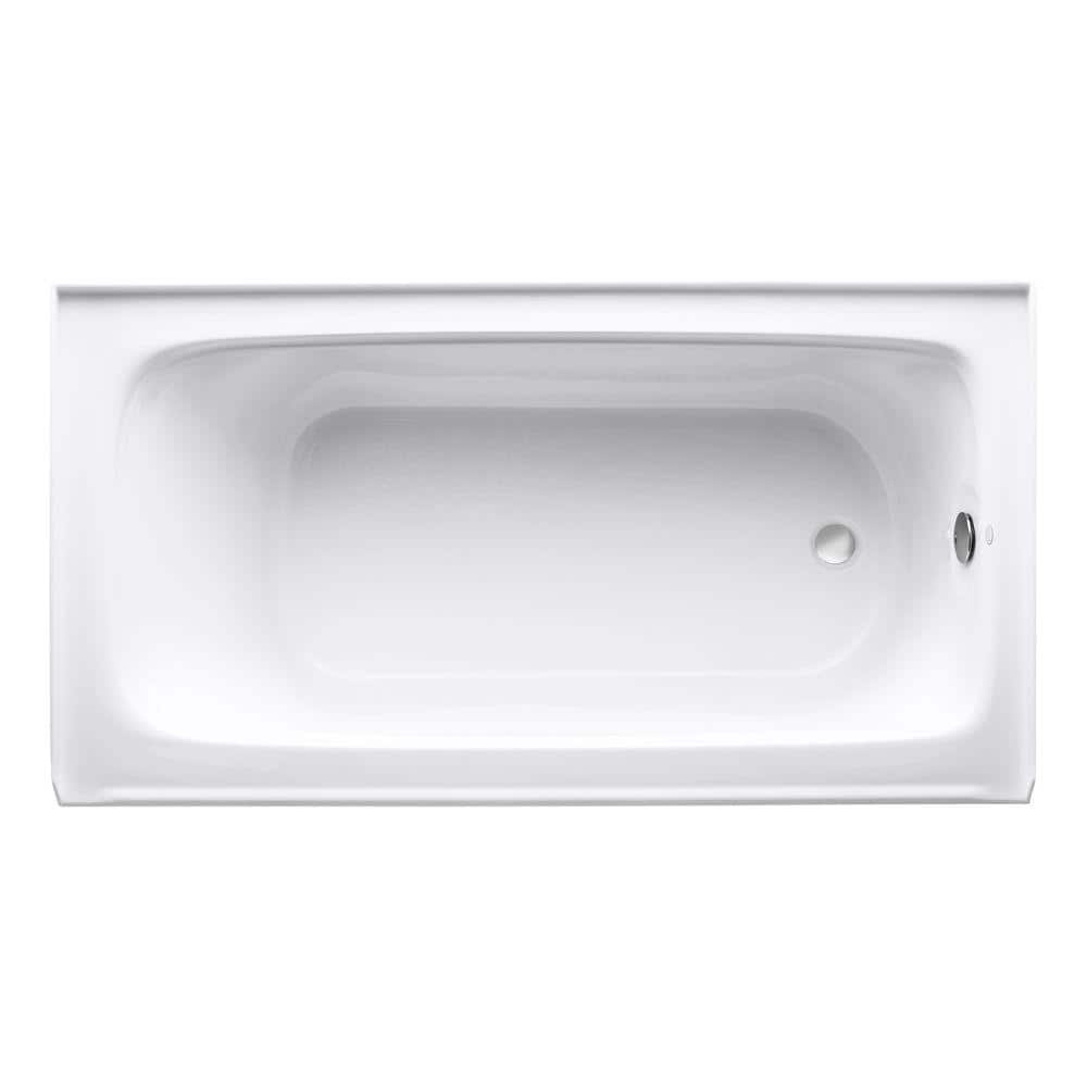 Bancroft 60" White Acrylic Alcove Soaking Bathtub
