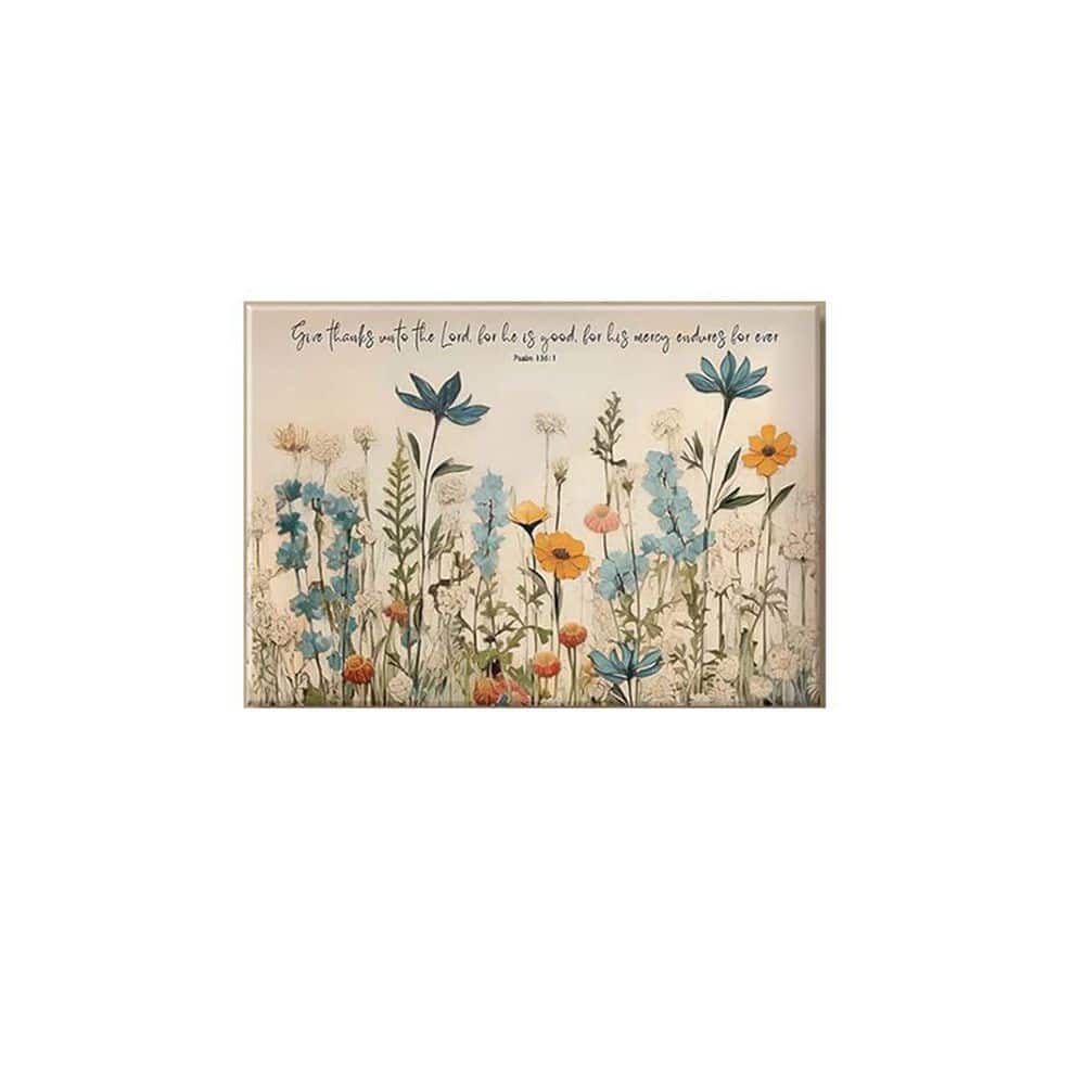 Floral Scripture Canvas Wall Art (Floral Scripture, 24x36in ...