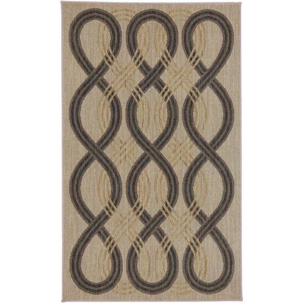 Karastan Humboldt Beige 3 ft. 3 in. x 5 ft. 6 in. Accent Rug