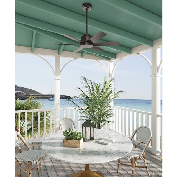 Hunter - Kennicott 44 in. Indoor/Outdoor Premier Bronze Ceiling Fan with Wall Control For Patios or Bedrooms