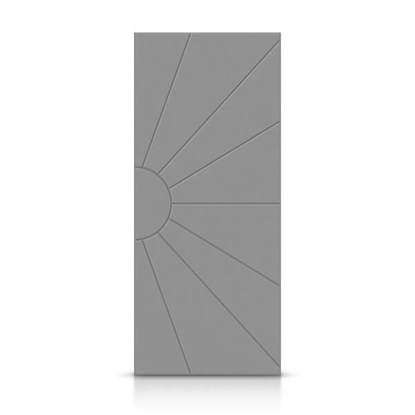 CALHOME 24 in. x 84 in. Hollow Core Light Gray Painted Composite MDF Interior Door Slab