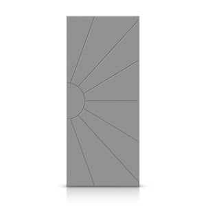 36 in. x 96 in. Hollow Core Light Gray Stained Composite MDF Interior Door Slab