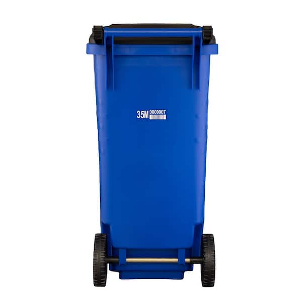 Otto Official NYC Metal, Glass, and Plastics Recycling Bin 35 gal