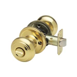 Colonial Polished Brass Privacy Bed/Bath Door Knob