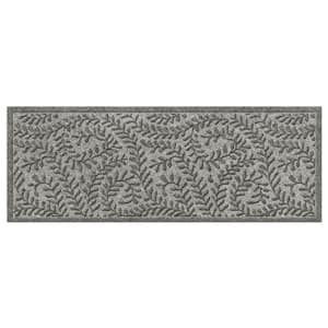 Waterhog Boxwood Medium Gray 30 in. x 97 in PET Polyester Indoor Outdoor Runner Doormat