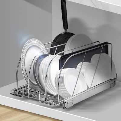 Basicwise White Hanging Pot Rack Cup Rack Under Shelf Kitchen Utensil  Drying Hooks QI003809 - The Home Depot