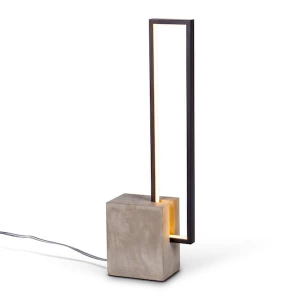 Gerson Modern 17.38 in. H Black Metal LED Table Desk Lamp
