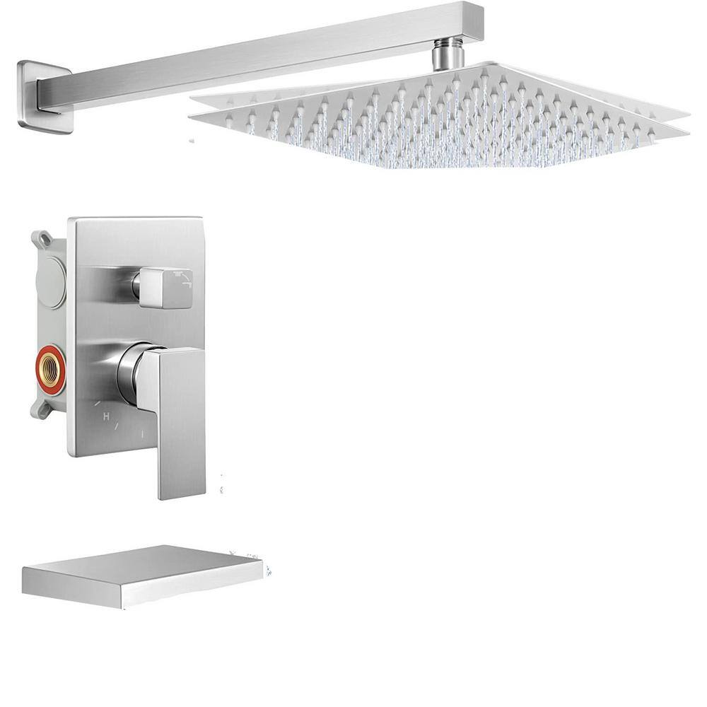 Roxy 13.5 in. W 3 Jet Shower Tower in Brushed Nickel 16GS36162 16GS