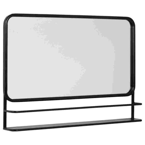 Benjara 36 In. W X 38 In. H Metal Frame Black Wall Mirror BM262448 ...