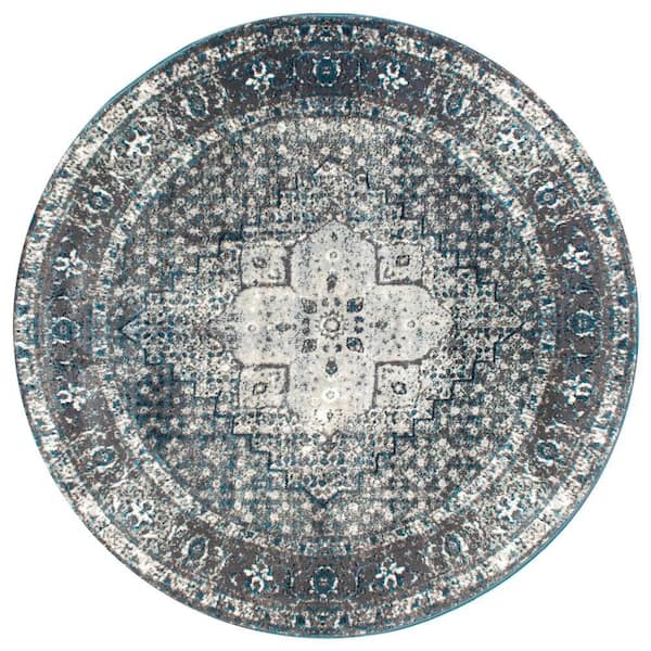 nuLOOM Kellum Faded Vintage Slate 5' Round Rug