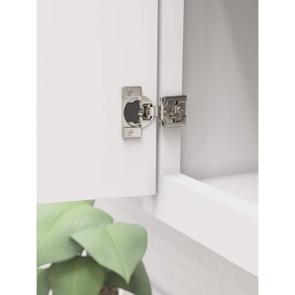 Nickel 3/4 inch Overlay Soft Close Concealed Cabinet Hinge