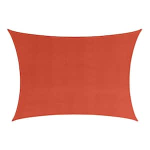 Sunshade Canopy - 10 ft. x 13 ft. Curved Rectangle Sunshade Sail with UV Protection, Terracotta