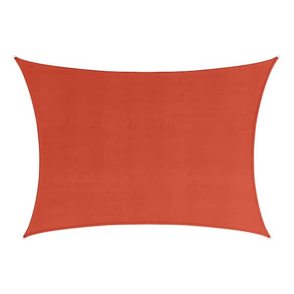 Sunshade Canopy - 10 ft. x 13 ft. Curved Rectangle Sunshade Sail with UV Protection, Terracotta