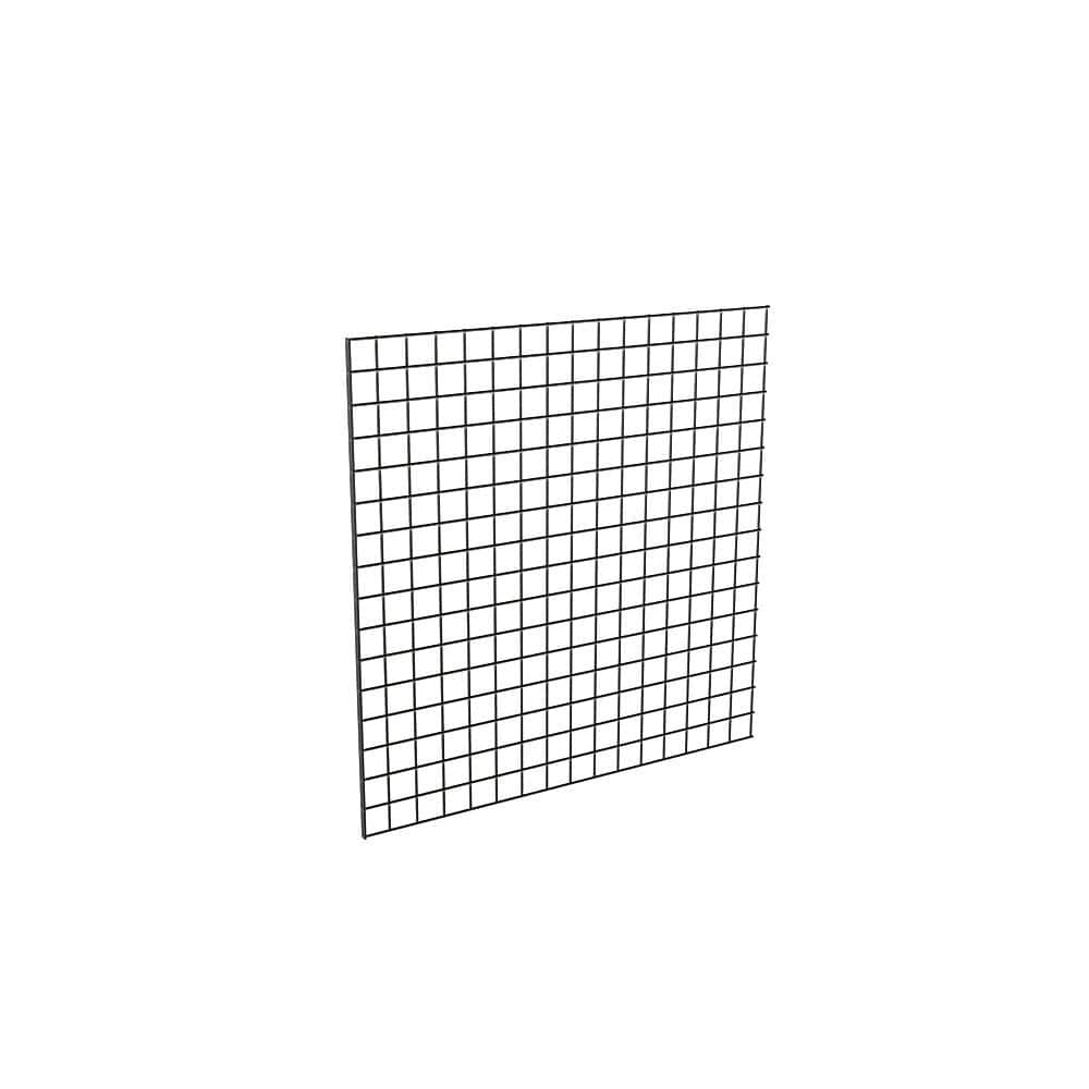 Econoco 48 In H X 48 In W Black Metal Grid Wall Panel 3 Pack P3blk44 The Home Depot 3331